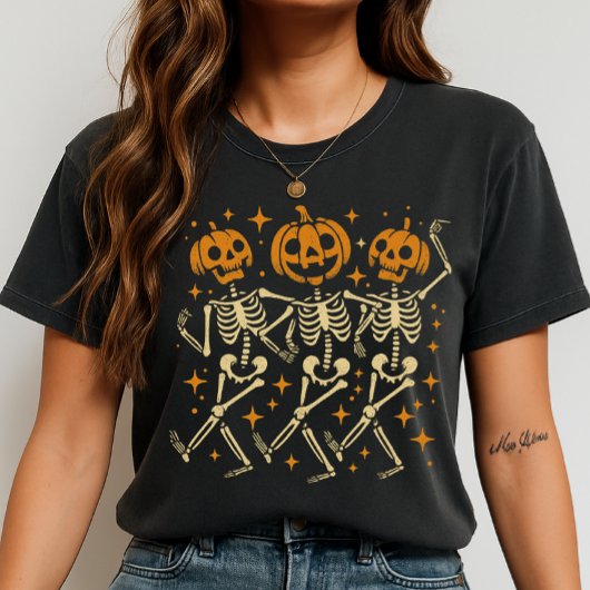 pompoenskeletshirt Tri-Blend shirt