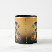 Pompoenskeletten Halloween Mok (Midden)