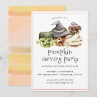 Pompoensnijden | Halloween Feest Uitnodiging