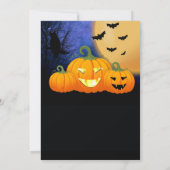 pompoensnijden halloweenfeest disco kaart (Achterkant)