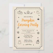 Pompoensnijfeest Halloween Doodles