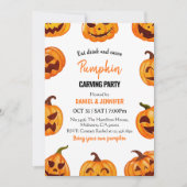 Pompoensnijfeest halloween Jack O Lantern Kaart (Voorkant)
