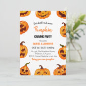Pompoensnijfeest halloween Jack O Lantern Kaart (Staand voorkant)