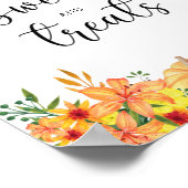 pompoensnoepjes en behandelde baby shower poster (Hoek)