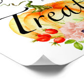 Pompoensnoepjes en behandelde baby showers poster (Hoek)