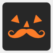 Pompoensnor Halloween Vierkante Sticker (Voorkant)