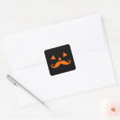 Pompoensnor Halloween Vierkante Sticker (Envelop)