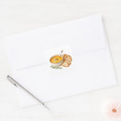 Pompoensoep en Korstbrood Vierkante Sticker (Envelop)