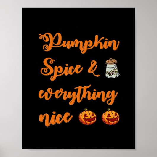 Pompoenspecerij en alles leuk, Schattige Halloween Poster (Voorkant)