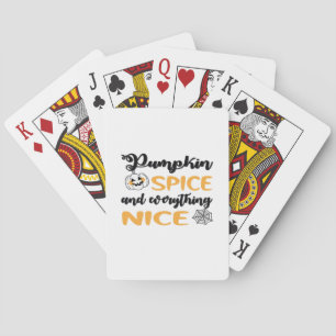 Pompoenspecerij en alles leuke quote voor de herfs pokerkaarten
