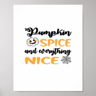 Pompoenspecerij en alles leuke quote voor de herfs poster