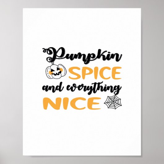 Pompoenspecerij en alles leuke quote voor de herfs poster (Voorkant)