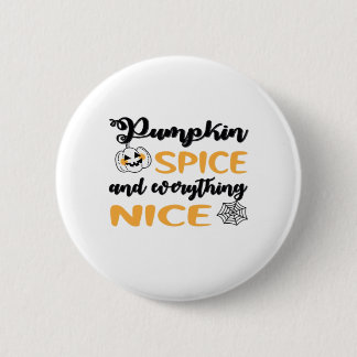 Pompoenspecerij en alles leuke quote voor de herfs ronde button 5,7 cm
