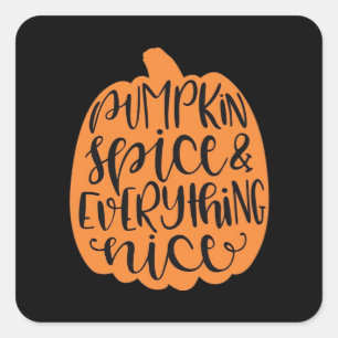 Pompoenspecerij en alles mooi - Herfst seizoen Vierkante Sticker
