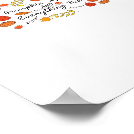 Pompoenspecerij en alles mooi - herfstbladeren poster (Hoek)