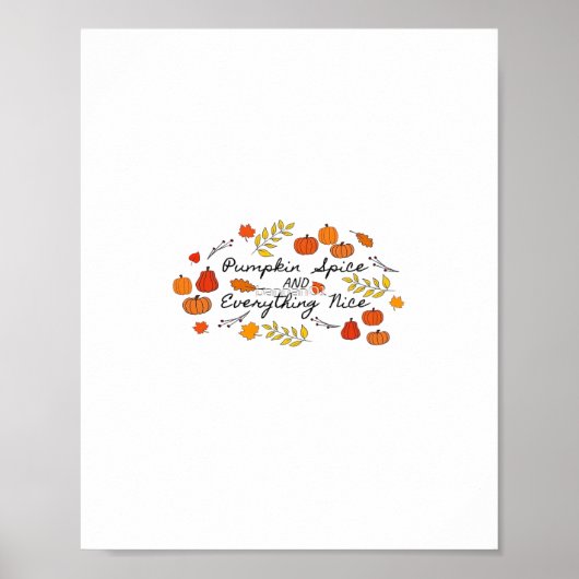 Pompoenspecerij en alles mooi - herfstbladeren poster (Voorkant)