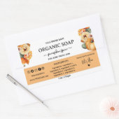 Pompoenspecerij Zelfgemaakte Zeep Label Rechthoek (Envelop)