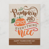 Pompoenspice & Alles-Thanksgiving kaart (Voorkant)