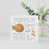 Pompoenspice en alles wat leuk is feestdagenkaart (Staand voorkant)