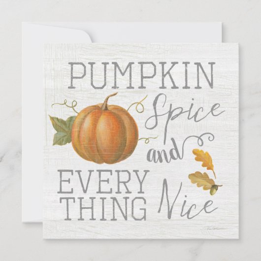 Pompoenspice en alles wat leuk is feestdagenkaart (Voorkant)