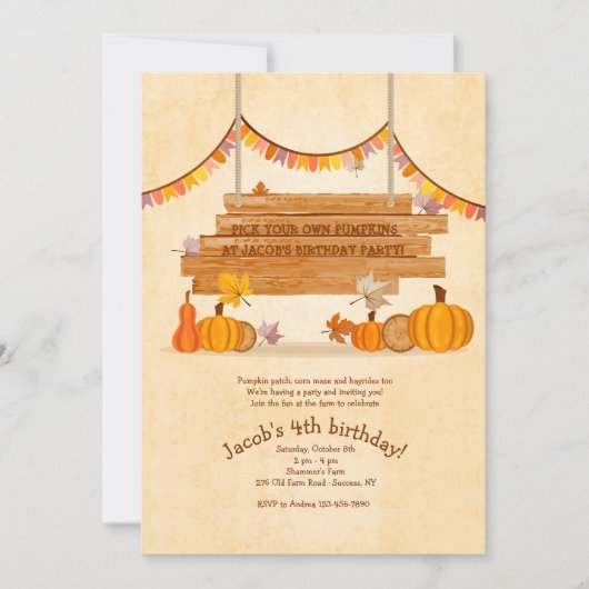 Pompoenstandaard Kaart (Voorkant)