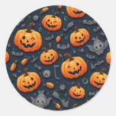 Pompoensticker Ronde Sticker (Voorkant)