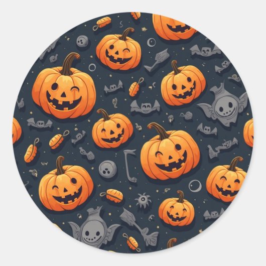 Pompoensticker Ronde Sticker (Voorkant)