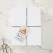 Pompoentaart - Bedankt Baby Shower Cadeaulabel (Met Touw)