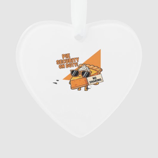 Pompoentaart Bewakingsbeambte Grappige Thanksgivin Ornament (voorkant)