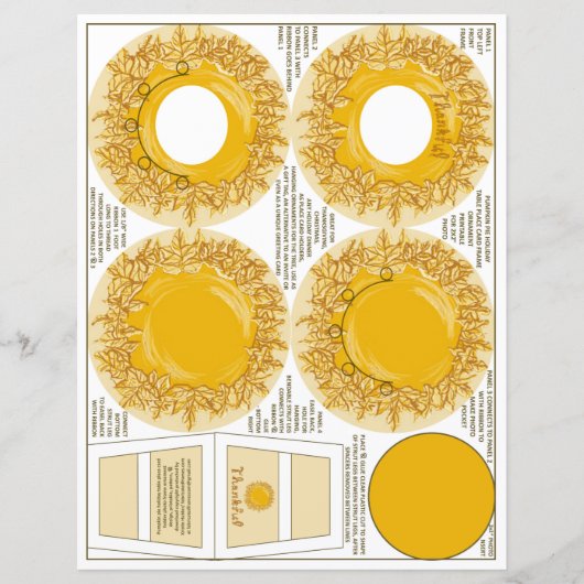 Pompoentaart Dankbaar Thanksgiving Tafel Kaart Lij (Voorkant)