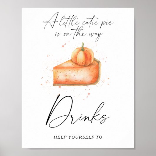 Pompoentaart - Drinken Poster (Voorkant)