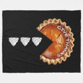 Pompoentaart eten slagroom werveling fleece deken (Voorkant (Horizontaal))