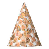 Pompoentaart Gingham Feesthoedjes (Achterkant)