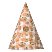 Pompoentaart Gingham Feesthoedjes (Voorkant)