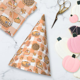 Pompoentaart Gingham Feesthoedjes