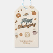 Pompoentaart Happy Thanksgiving Gift Labels Cadeaulabel (Achterkant)