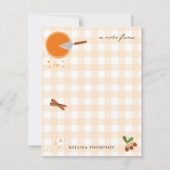 Pompoentaart Herfst Dankdag  Notitiekaartje (Voorkant)