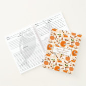 Pompoentaart Herfst Herfst Thanksgiving Recept Notitieboek (Binnen)