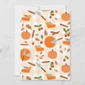 Pompoentaart Herfst Herfst Thanksgiving Uitnodigin Kaart (Achterkant)