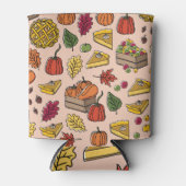 Pompoentaart: Herfst oogstpatroon. Blikjeskoeler (Voorkant)