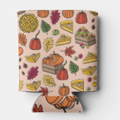 Pompoentaart: Herfst oogstpatroon. Blikjeskoeler (Achterkant)