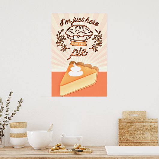  pompoentaart illustratie poster (Keuken)