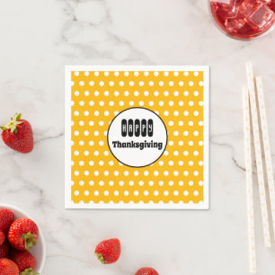 Pompoentaart Kleur Stip Thanksgiving Servetten
