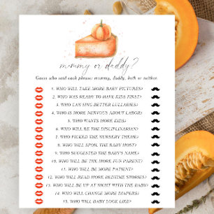Pompoentaart - mama of papa baby shower spel