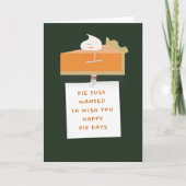 Pompoentaart Man Vouwbare Wenskaart Kaart (Voorkant)