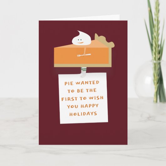 Pompoentaart Man Vouwbare Wenskaart Kaart (Voorkant)