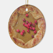 Pompoentaart met cranberry's Kerstmis Keramisch Ornament (Links)