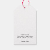 Pompoentaart mix cadeau label met  pompoen cadeaulabel (Achterkant)