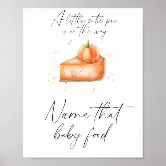 Pompoentaart - noem dat baby eten poster (Voorkant)
