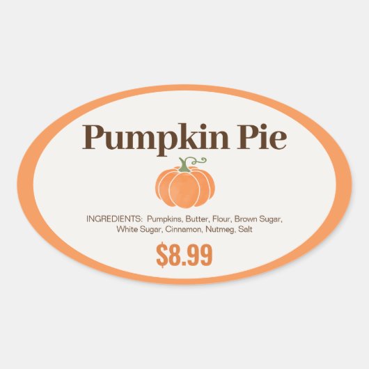 pompoentaart | Pie Box Packaging Sticker (Voorkant)